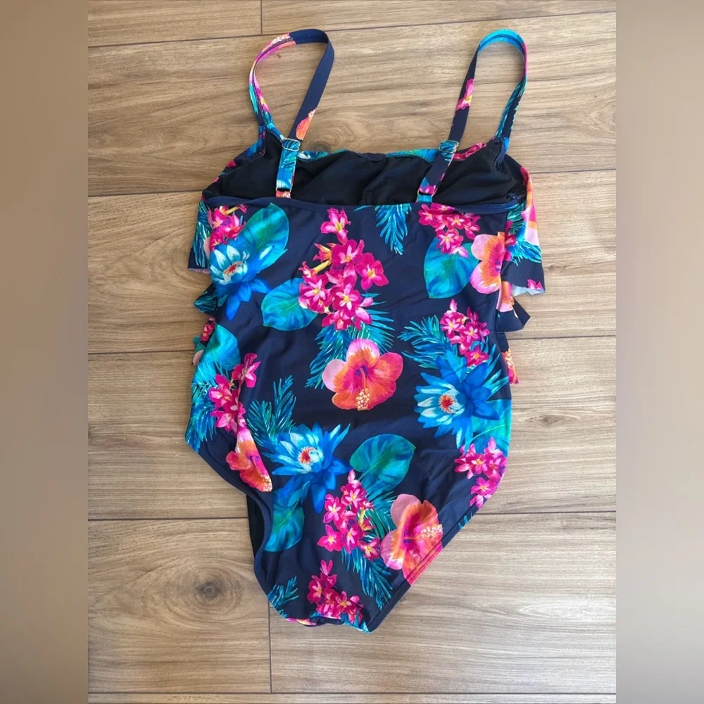 Coco Reef Charisma Bra Sized Underwire Bandeau One Piece Swim Size 12 36DD - Picture 5 of 7